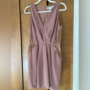 BCBGeneration Velvet Paneling Dress